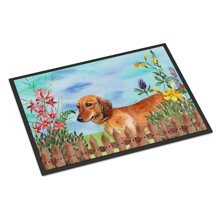 Carolines Treasures Dachshund Spring Indoor or Outdoor Mat - 18 x 27 in. CK1214MAT